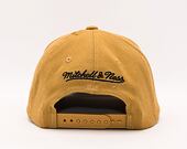 Mitchell & Ness Pinscript Redline Snapback Branded Tan Cap