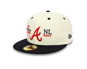 Kšiltovka New Era 59FIFTY MLB 93 Division Atlanta Braves - Off White