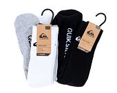 Balení dvou párů ponožek Quiksilver Basic Crew Socks White/Grey