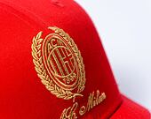 Kšiltovka New Era - 9FIFTY Stretch-Snap Hearitage Gold - AC Milan - Scarlet