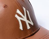 Kšiltovka New Era - 9FORTY Leather - NY Yankees - Walnut / Off White