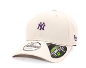 Kšiltovka New Era - 9FORTY MLB Repreve Mini Logo - NY Yankees - Stone / Purple