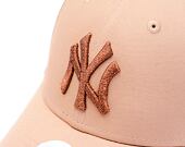 Dámská Kšiltovka New Era - 9FORTY Womens MLB Metallic - NY Yankees - Beige