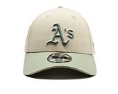 Kšiltovka New Era - MLB World Series Patch 9FORTY - Oakland Athletics - Cream / Mint Green