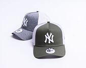 New Era 9FORTY Trucker MLB League Essential New York Yankees Olive / White Cap