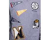 New Era Heritage Patch Oversized Crewneck Heather Gray / Off White Hoody