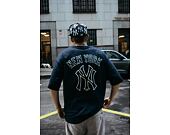 New Era Heritage Back Print Oversized Tee New York Yankees Oceanside Blue / Off White T-Shirt