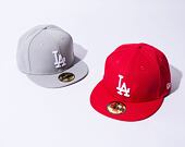 New Era 59FIFTY MLB Basic Los Angeles Dodgers Fitted Scarlet / White Cap