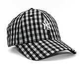 New Era 9FORTY Womens MLB Gingham New York Yankees Black Cap