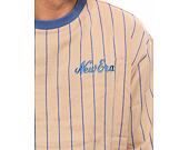 Triko New Era Pinstripe Oversized Tee Stone / Copen Blue