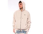 Mikina Karl Kani Chest Signature Os Full Zip Diner Hoodie vanilla melange