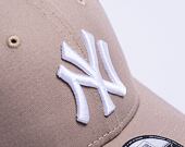 Kšiltovka New Era - 9FORTY League Essential - NY Yankees - Pastel Brown / White