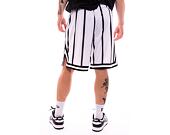 Kraťasy Karl Kani Small Signature Striped Mesh Shorts white/black