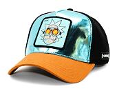 Kšiltovka Capslab Rick & Morty Trucker - Rick - Turquoise / Black / Brown