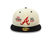 Kšiltovka New Era 59FIFTY MLB 93 Division Atlanta Braves - Off White