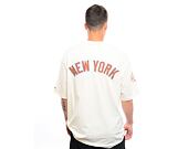 Triko New Era MLB World Series Back Print Oversized Tee New York Yankees - Off White / Terracotta