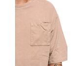 Triko New Era - Wash Oversized Tee - Beige / Black