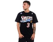 Mitchell & Ness Name & Number tee Philadelphia 76Ers Allen Iverson Black