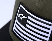 Kšiltovka Alpinestars - Flag Snapback - Military/Black