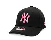 Dětská Kšiltovka New Era - 9FORTY Kids MLB Neon - NY Yankees - Black / Pink Glow