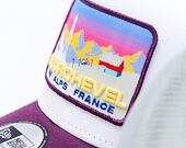 Kšiltovka New Era - 9FORTY A-Frame Trucker Ski Patch - Purple / White