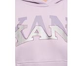 Dámská Mikina Karl Kani Woven Signature Glitter OS Hoodie lilac