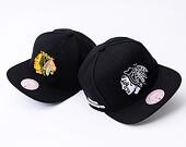 Kšiltovka Mitchell & Ness - Evergreen Black White Snapback - Chicago Blackhawks - Black