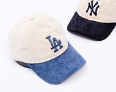 Kšiltovka New Era - MLB Distressed 9TWENTY - LA Dodgers - Cream / Dark Royal