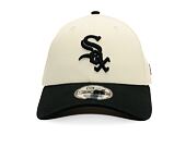 Kšiltovka New Era - MLB Color Block 9FORTY - Chicago White Sox - Cream / Black