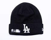 New Era Essential Cuff Knit Los Angeles Dodgers Black / Optic White Winter Beanie