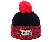 Mitchell & Ness Philadelphia 76ers Two Tone Pom Beanie HWC Black