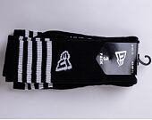 New Era Stripe Crew 3Pack Black Socks