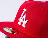 New Era 59FIFTY MLB Basic Los Angeles Dodgers Fitted Scarlet / White Cap