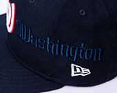 New Era 59FIFTY MLB Script 5 Washington Nationals Navy / Optic White Cap