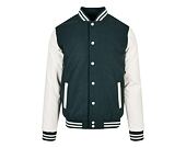 Bunda Urban Classic Oldschool College Jacket Bottlegreen/White