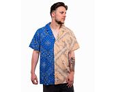 Košile Karl Kani Chest Signature Paisley Block Resort Shirt blue/sand