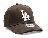 Dětská Kšiltovka New Era 9FORTY Kids MLB League Essential Los Angeles Dodgers Dark Brown / Off White