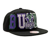 Kšiltovka Mitchell & Ness Varsity Bust Snapback Hwc NBA MILWAUKEE BUCKS Black