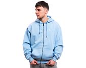 Mikina Karl Kani Chest Signature Os Full Zip Diner Hoodie light blue