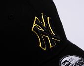 Kšiltovka New Era 9FORTY MLB Team Outline New York Yankees Black / Pineapple