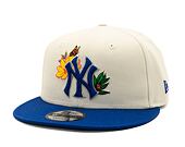 Kšiltovka New Era 9FIFTY MLB Floral New York Yankees Retro - Ivory / Majestic Blue