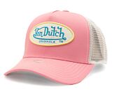 Kšiltovka Von Dutch Trucker Boston - Pink/White