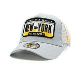 Kšiltovka New Era - 9FORTY Trucker Location Plate - New York - Grey