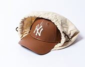 Kšiltovka New Era - 9FORTY Leather - NY Yankees - Walnut / Off White