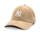 Kšiltovka New Era - 9FORTY MLB Cord - NY Yankees - Beige / White