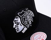 Kšiltovka Mitchell & Ness - Evergreen Black White Snapback - Chicago Blackhawks - Black