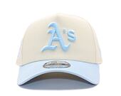 Kšiltovka New Era - MLB Cream & Patch 9FORTY A-Frame - Oakland Athletics - Cream / Pastel Blue