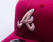 Kšiltovka New Era - MLB World Series 9FIFTY Original Fit - Atlanta Braves - Burgundy / Pink