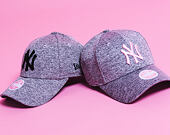 New Era Tech Jersey New York Yankees 9FORTY Gray/Pink Strapback Womens Cap