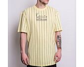 Karl Kani KK Jeans Signature Washed Pinstripe Tee light yellow T-Shirt